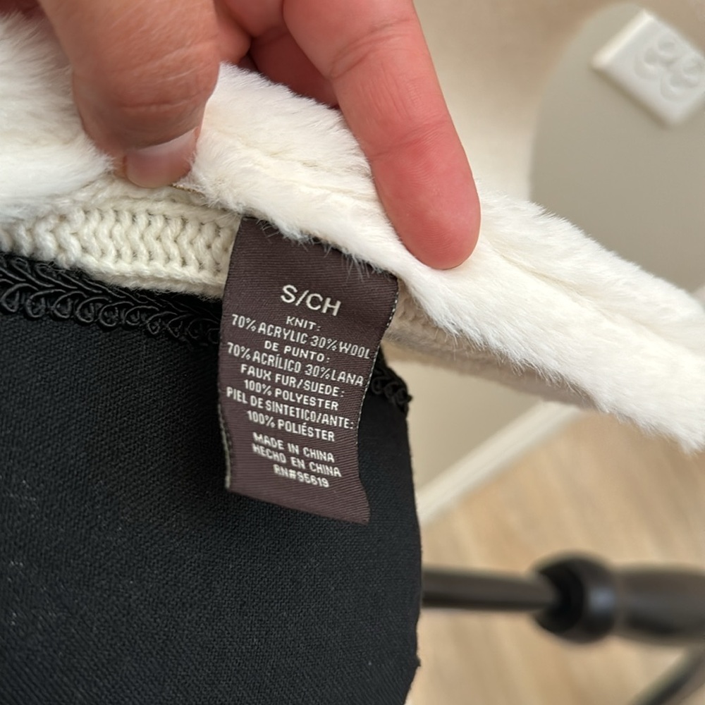 FEVER‎ women’s cascade collar beige faux suede Sherpa knit jacket size small - Picture 6 of 7
